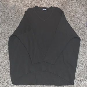 JODIFL Keyhole Neck Sweater Dark Olive Green